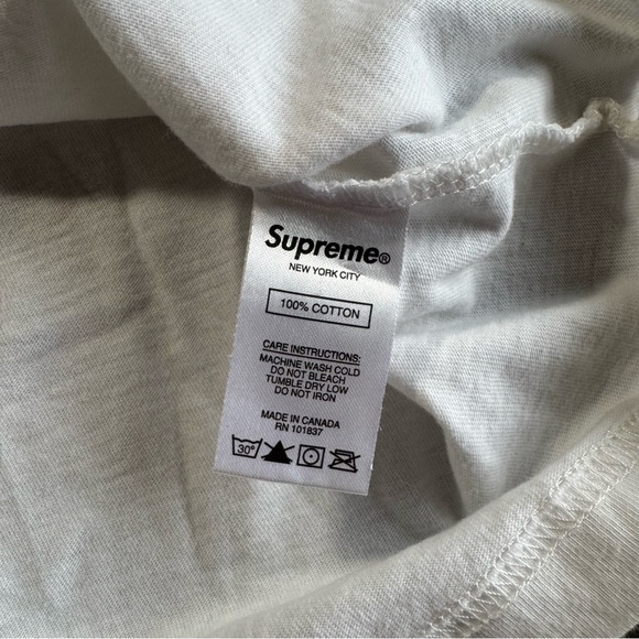 Supreme White Crew Neck Short Sleeve Girls Graphic Tee Tshirt S - Picture 5 of 8